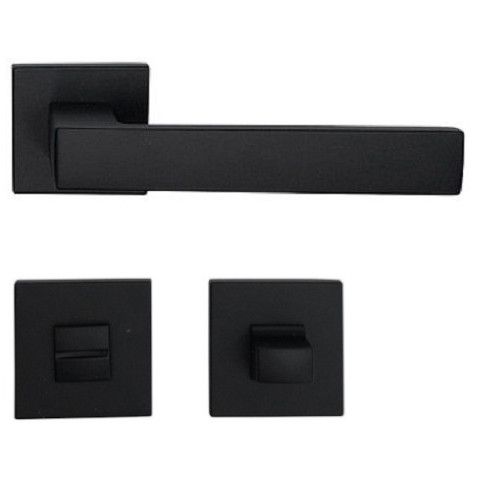 CORNER ZINCRAL handle set with roses 024 grt. WC 234NT, matt black