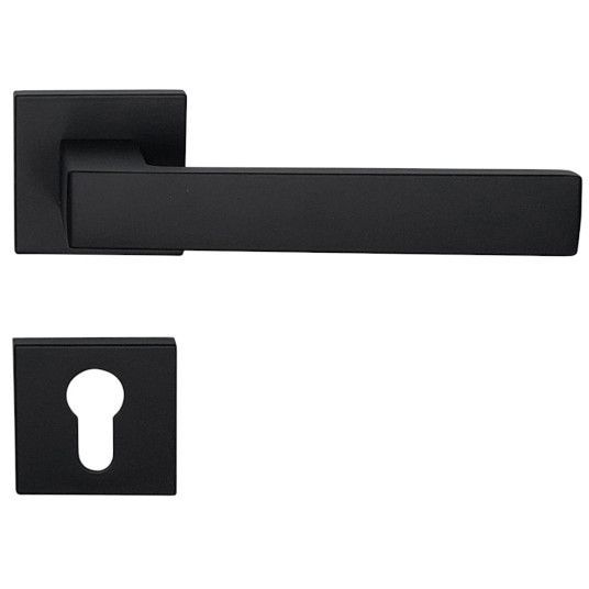 CORNER ZINCRAL handle set with roses 024 grt.PZ, matt black