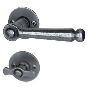 David-R handle/rose set. WC, forged iron in iron-grey tone