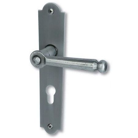 David -LS Handle set with backplates PZ, antique iron