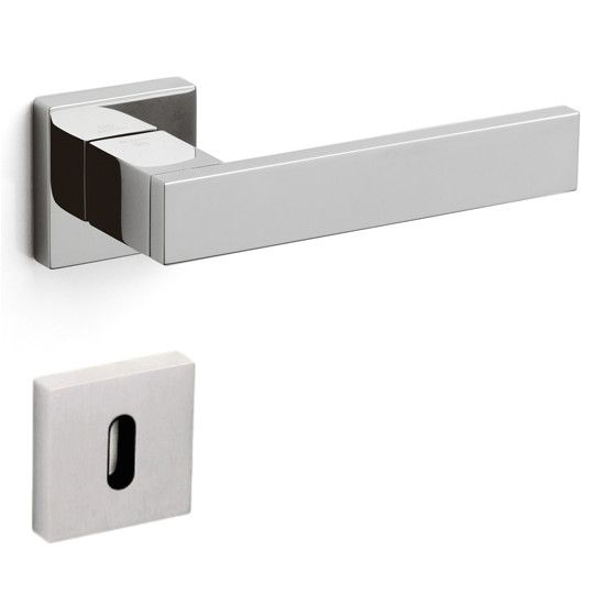 DIANA M206 handle set with roses BB, brass polished chrome-plated (CR)