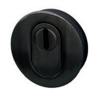 PLANO ZA turvarosett ümmargune, freesitud, roostevaba teras must