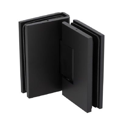 Spring-loaded hinge for shower unit ECONOMY - glass/glass 90°, black matt