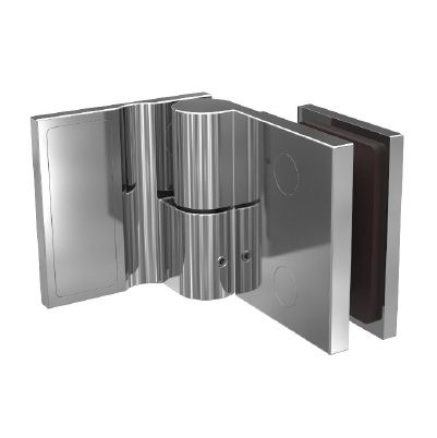 Shower door hinge ELENA - wall/glass 90°, opening inwards, brass bright chrome-plated, RIGHT