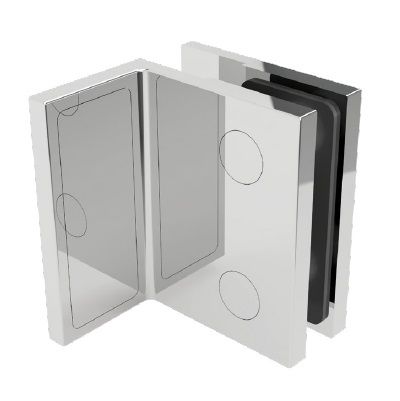 Shower angle connector ELENA - wall/glass 90°, brass bright chrome-plated