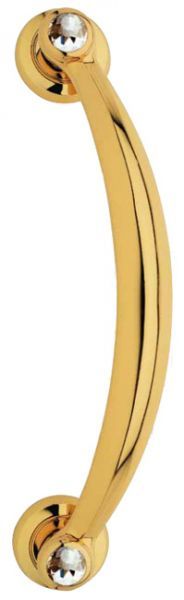 ELIKA pull handle, gold-plated with crystals