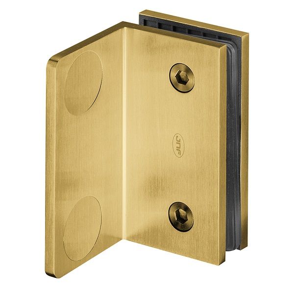 Glass fastener IN.05.305, wall/glass, satin st. steel PVD titanium gold tone