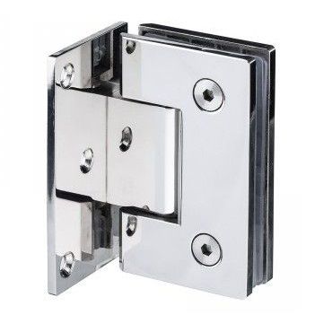 Hinge for glass doors IN.05.306.P, wall/glass, stainless steel polished