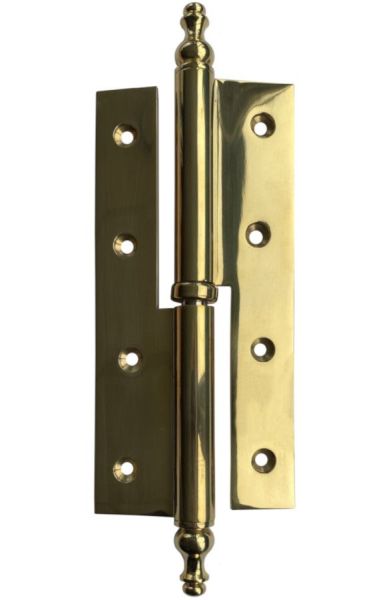 Hinged (paar) dekoratiivsete peadega, 160 mm, poleeritud messingist, parem