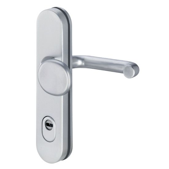EUROPA ZA FS security backplates ES-2 (RC3) with door knob K2 and lever handle 103, PZ/92/9mm, EN179, st.steel