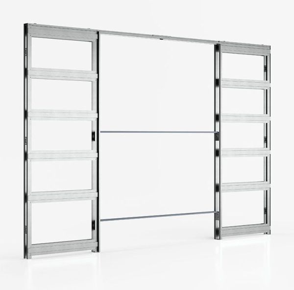 EVOKIT komplekt kahepoolsetele ustele - seina 125mm, avaus 1200/1400/1600/1800 x 1000-2700mm