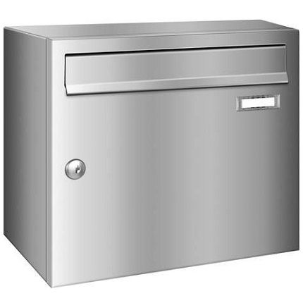 Letterbox 355x330x150mm, stainless steel