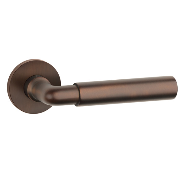 AS FICARIA BAC handle set with round roses, burnt umber