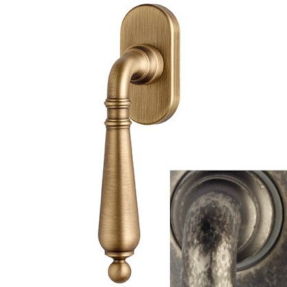 FLORENZIA aknakäepide, vanandatud rauatooniga messingist