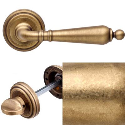 FLORENZIA handle/rose 011 set. WC 261NT, vibrated brass