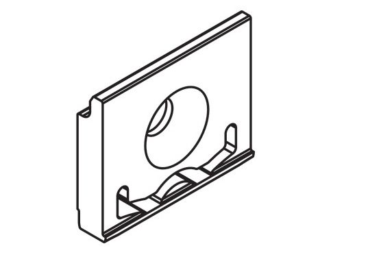 HAWA FORTE Fixing clip, for running/guiding rails, plastique grey, VE= 18 pcs