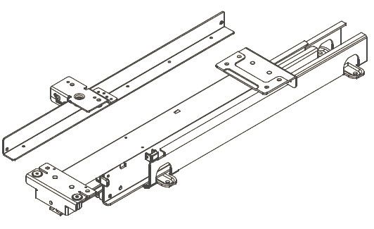 HAWA FORTE tall unit extension, type 880mm, RAL7035