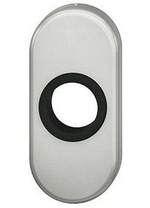 Handle rose for framed doors, stainless steel