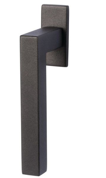 Window handle GALINA Square Flat, 35 mm, black steel look