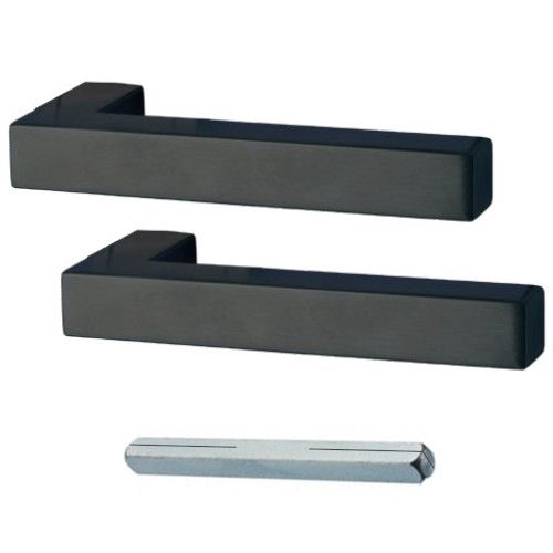 GALINA II SQUARE Paar käepidemeid klaasustele ilma rosetita, matt must