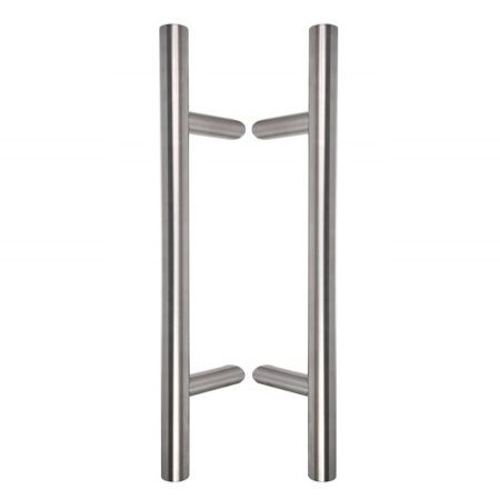 Pair of pull handles HARKO INOX obliquely tilted, 32x600mm/800mm, stainless steel
