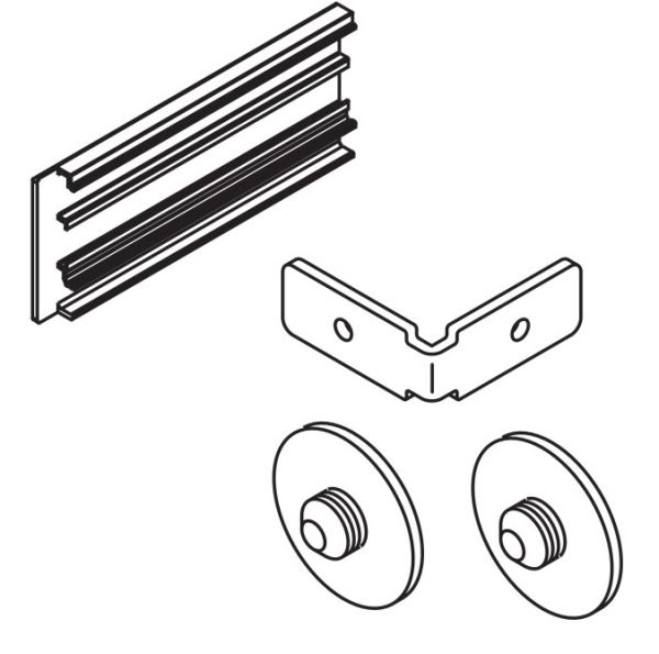 HAWA Junior B Akustikakisko otsakork koos kinnitusega, paremal pool