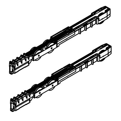 HAWA-Junior 100 Z SoftMove kahepoolsele uksele alates 800mm, 2 rulli ja 2 peatust kaasa arvatud