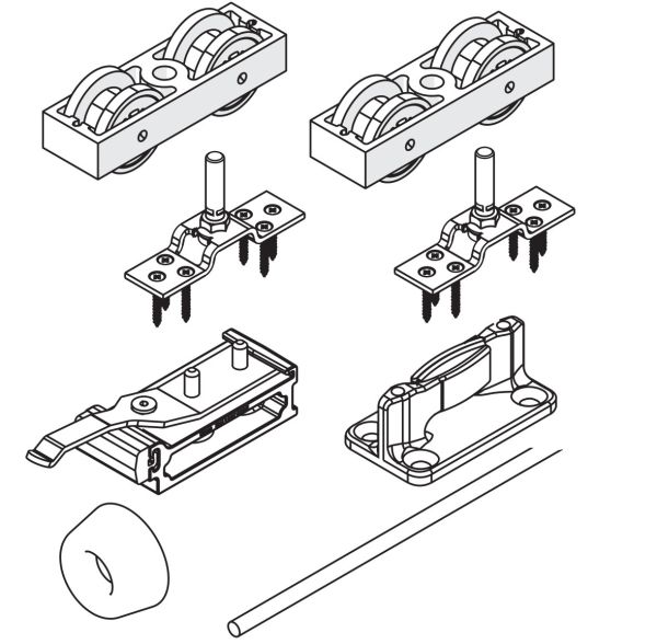 JUNIOR 80 Z, komplekt ühele liuguksele, ilma rööpata