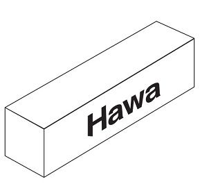 HAWA Multifold 30 W grt. koos rööpaga 2-lehelistele kapidele