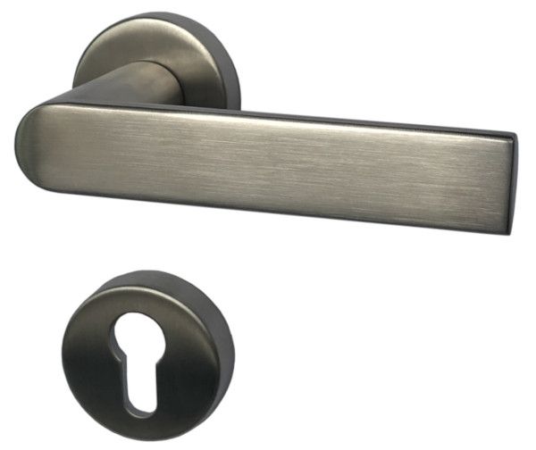 HONGKONG-R handle/rose PZ set, stainless steel. SÜDMETALL
