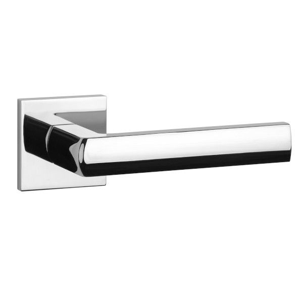 HOSTA handle/rose set BAC, square rose, 7mm, chrome-plated polished