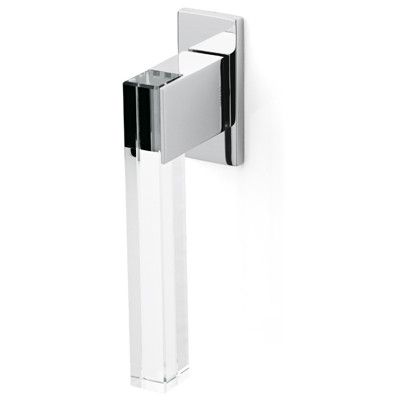 Window handle ICE CUBE K223B, chrome-plated, polished + clear polished glass (C6)