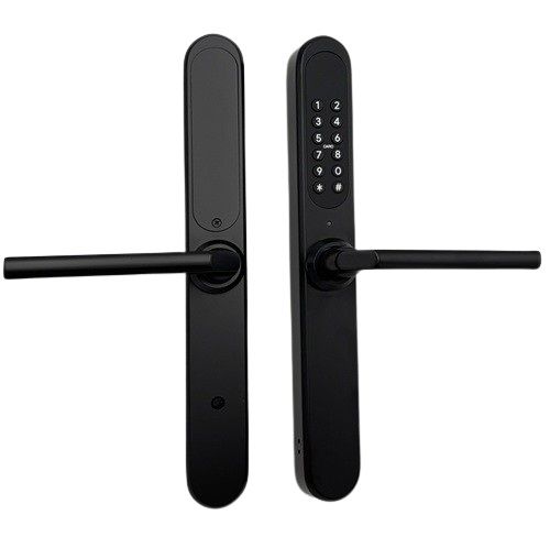 S35A smart door handle BAC, stainless steel, black