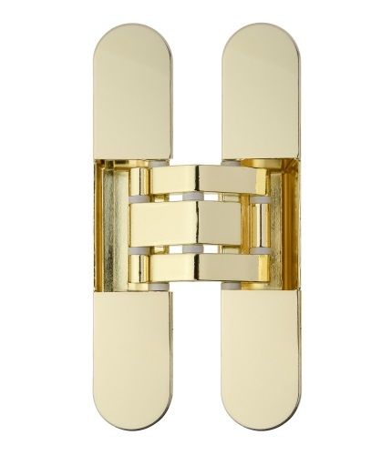 INVISACTA 3D concealed hinge 23x120, gold tone brightly polished