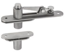 Flush hinge for double action and single action doors, 200 kg, st.steel
