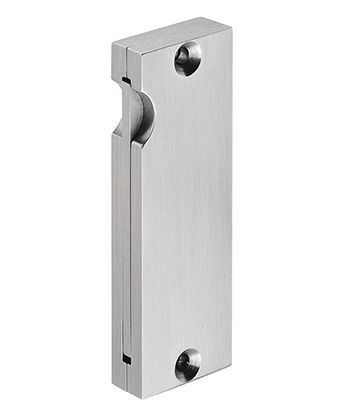 Sliding door handle, rectangular, stainless steel