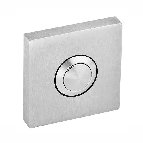 Doorbell button 50x50mm/8 mm, stainless steel