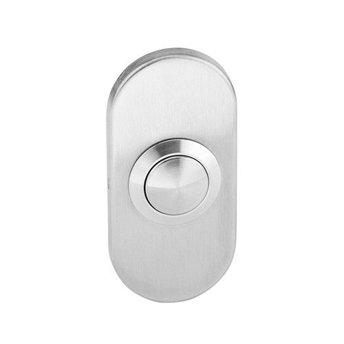 Doorbell button, oval 64X30 mm, stainless steel