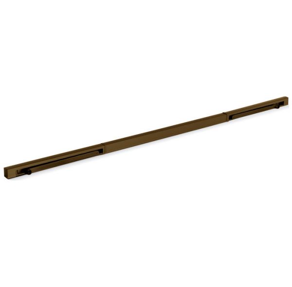 Double BG guide rail with door closing coordinator TS 3000/5000 ISM, dark brown