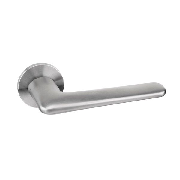 Door handle FLOW with handle roses, stainless steel