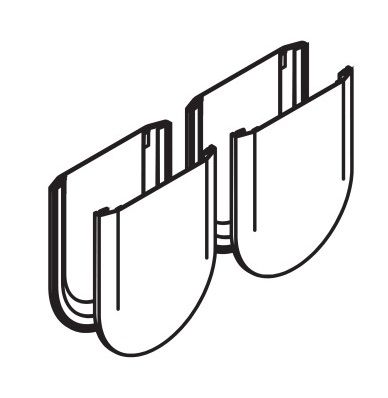 Katteplaadid (4 tk) Junior GP klaasihoidjale, ümardatud, roostevaba teras