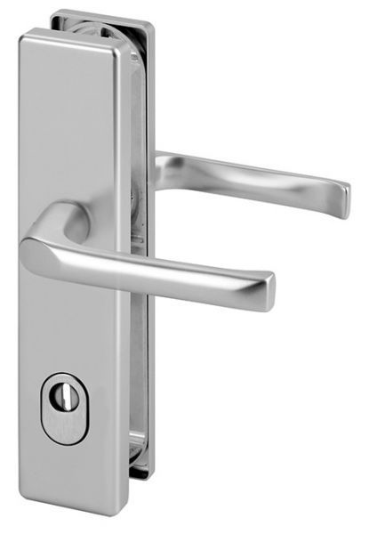 8752 JUNO Security backplate set handle/handle, with cylinder protection, PZ 92mm, alum.F1 (new technical drawing)