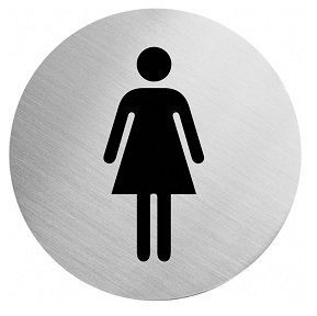 Piktogramm NAINE, isekleepuv, Ø60mm
