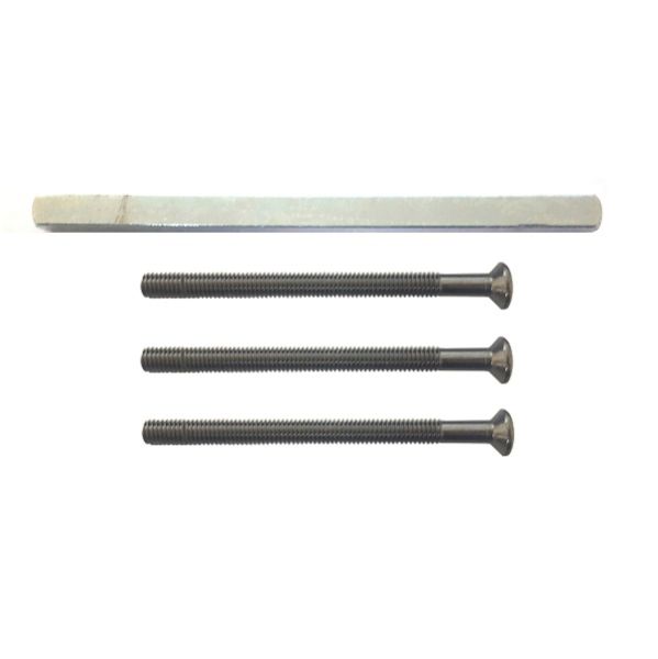 Mounting set (spindle + M6 screws) for door thickness 67-70 mm, white