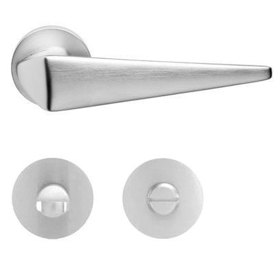 KOMFORT 1455 handle/rose 023 set, WC 233NT, chrome-plated satin