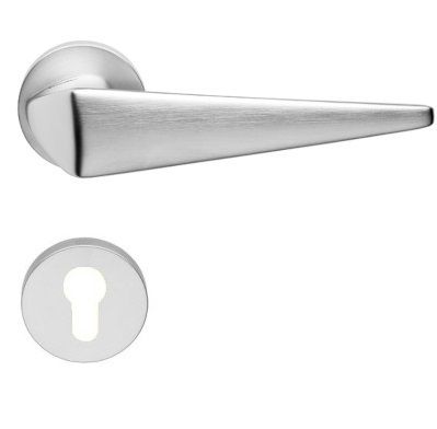 KOMFORT 1455 handle/rose 023 set, PZ, chrome-plated satin