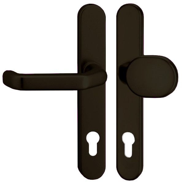 KRONOS 1200 Security backplate set knob/handle 8/92 dark brown F5