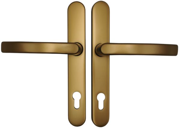 KRONOS 2000 Security backplate set handle/handle 8/92 aluminium bronze tone F4