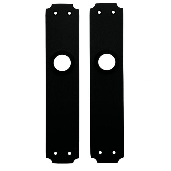 KURZEME set of backplates BAC, 240x48x2mm, black steel