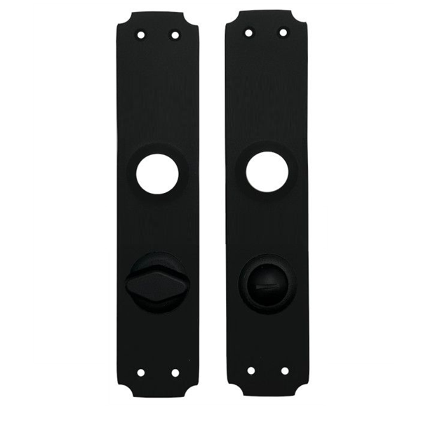 KURZEME set of backplates WC 78mm, 240x48x2mm, 8mm, black steel
